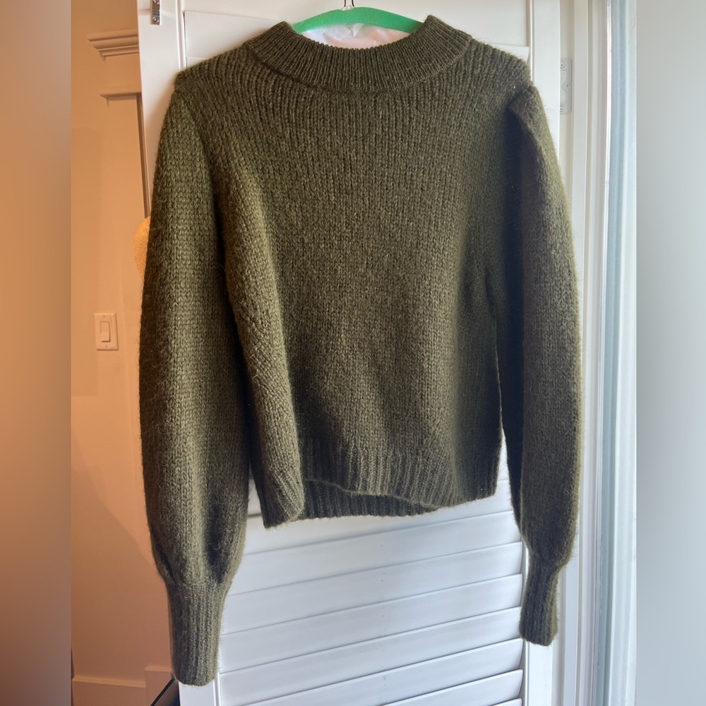 Puff sleeve alpaca sweater “mia”